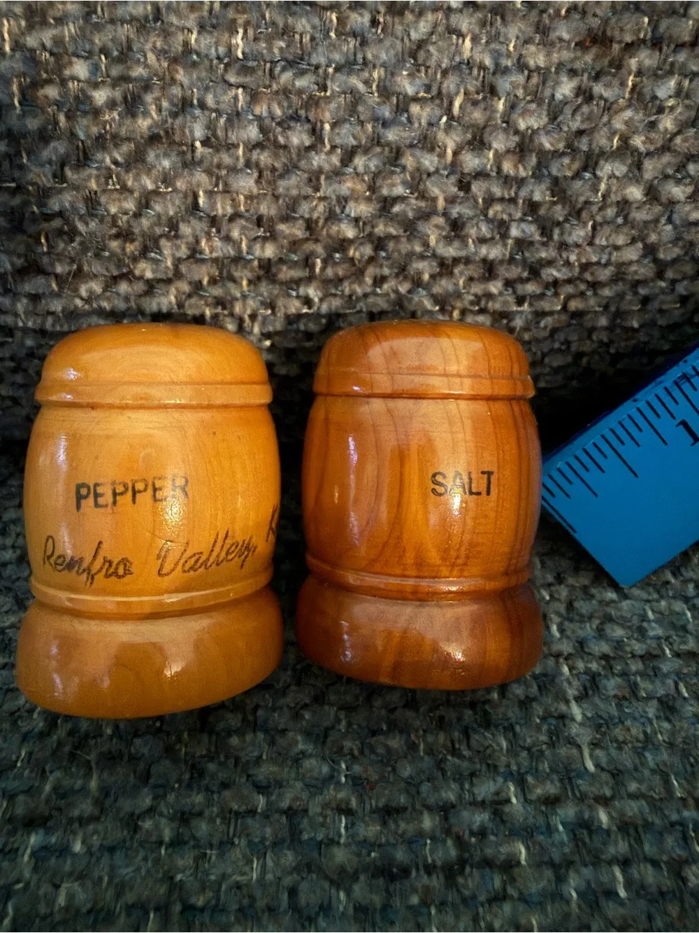 Vintage Wooden Salt & Pepper Shakers